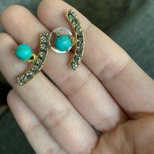 BaubleBar Jewelry - BaubleBar Rhinestone & Turquoise Earrings BaubleBar Jewelry - BaubleBar Rhinestone & Turquoise Earrings